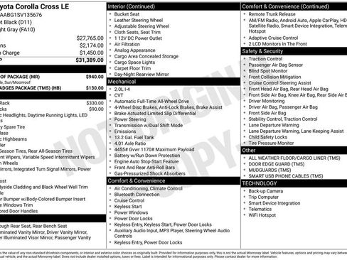 Used 2025 Toyota Corolla Cross LE w/ Moonroof Package image 29