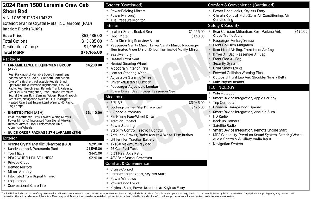 Certified 2024 RAM 1500 Laramie AWD/4WD image 45