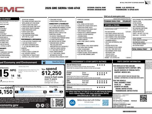 New 2026 GMC Sierra 1500 AT4X w/ AT4X AEV Edition AWD/4WD image 4