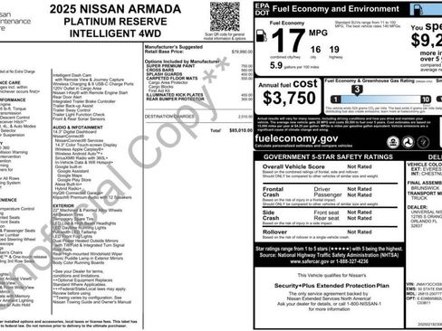 Used 2025 Nissan Armada Platinum Reserve image 16