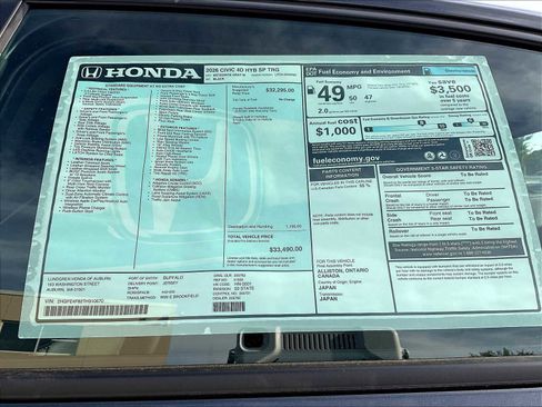 New 2026 Honda Civic Sport Touring image 18