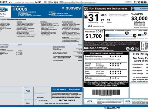 Used 2014 Ford Focus SE FWD image 1