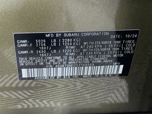 Certified 2025 Subaru Outback Limited XT image 40