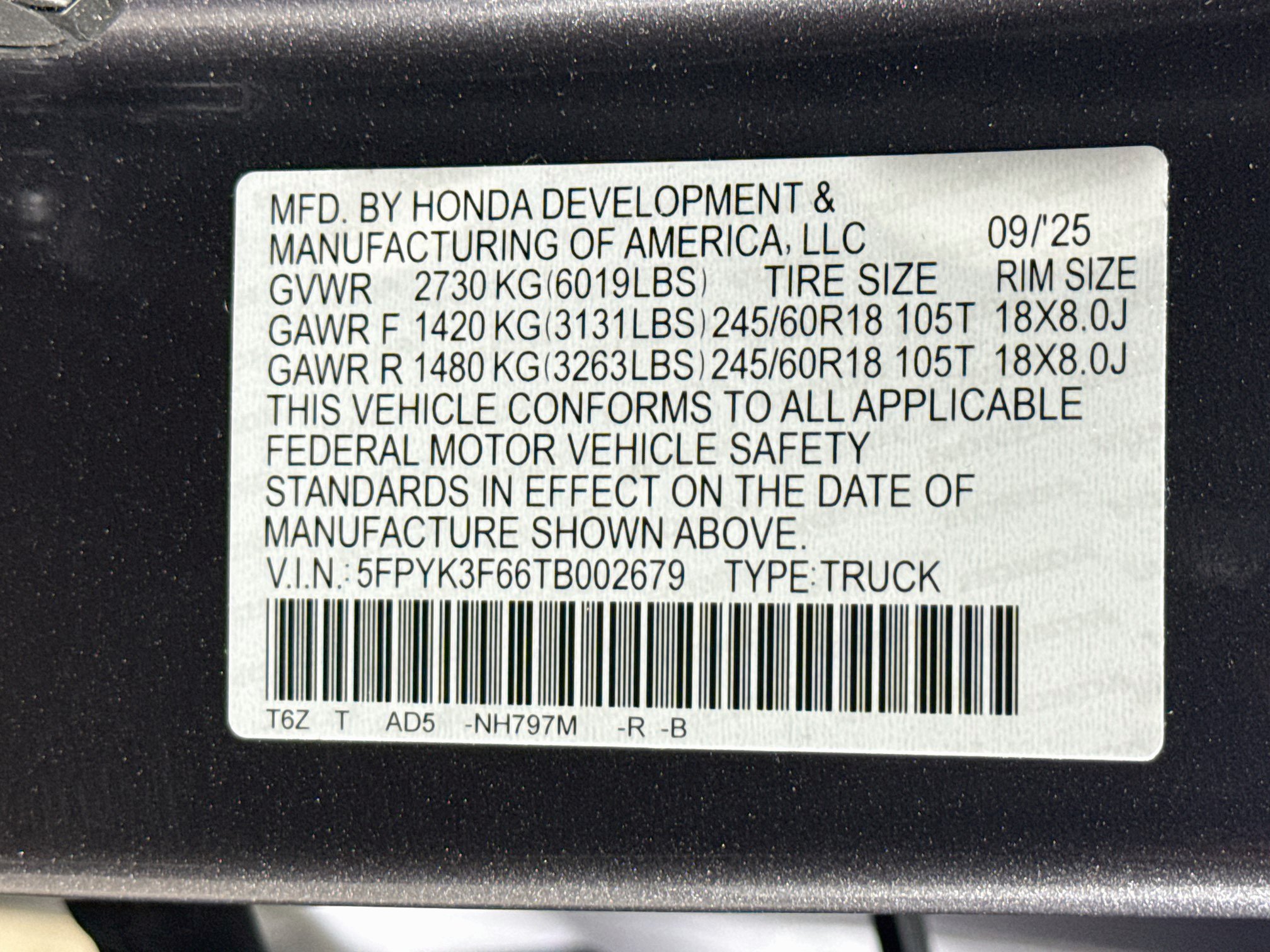 Certified 2026 Honda Ridgeline TrailSport image 39
