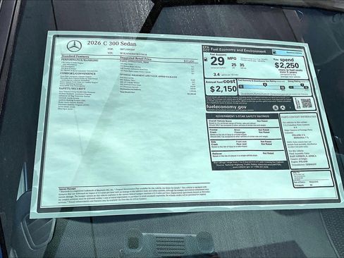 New 2026 Mercedes-Benz C 300 Sedan image 22