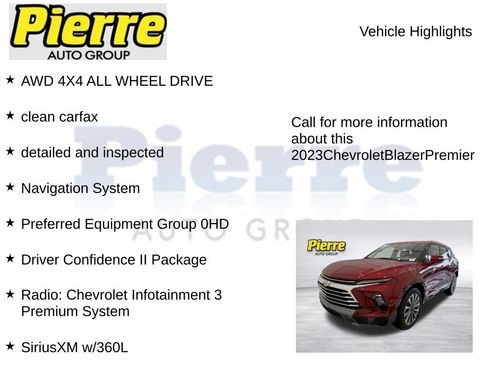Used 2023 Chevrolet Blazer Premier w/ Driver Confidence II Package AWD/4WD image 7