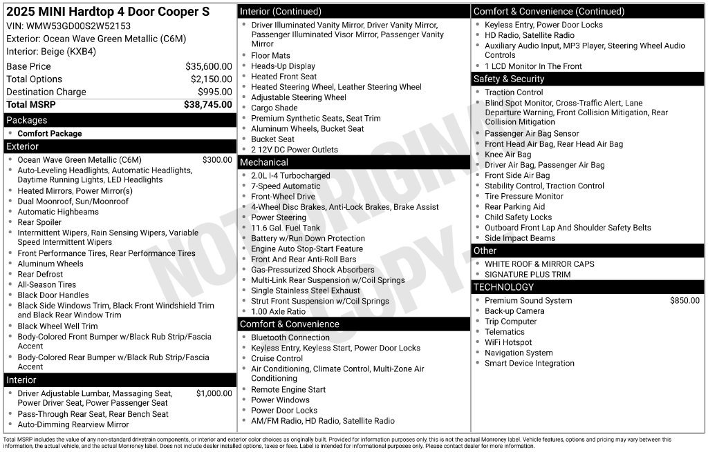 Used 2025 MINI Cooper S FWD image 7