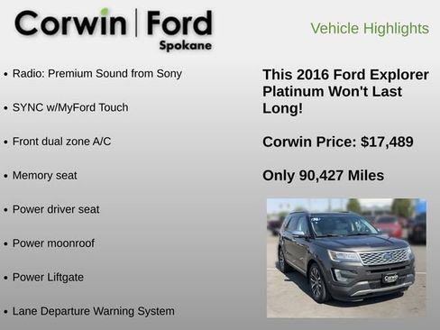 Used 2016 Ford Explorer Platinum AWD/4WD image 6
