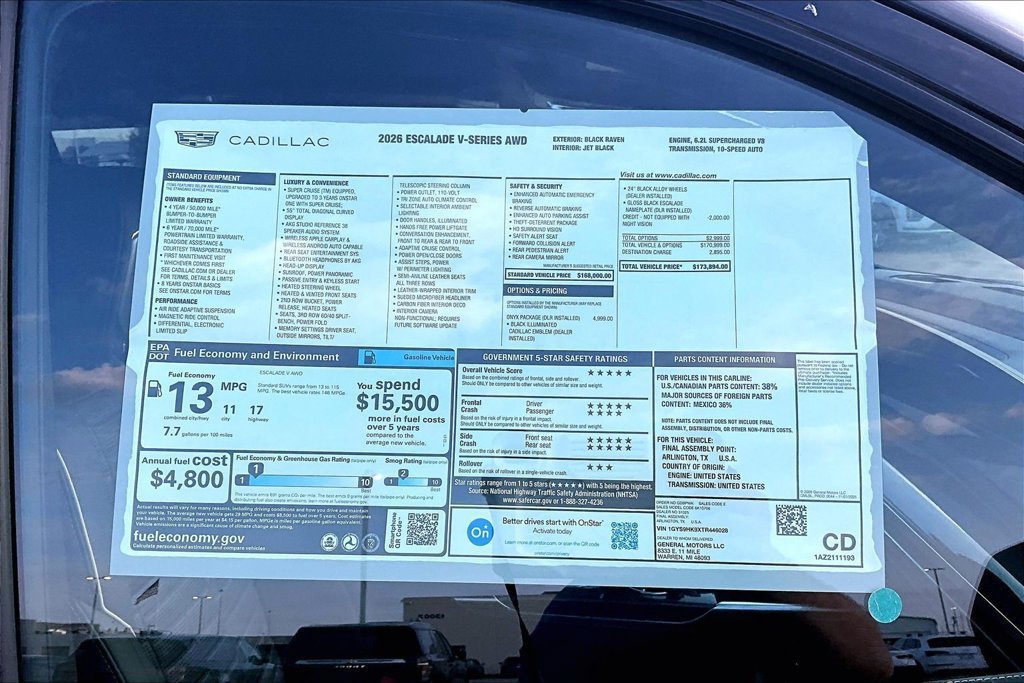 New 2026 Cadillac Escalade V AWD/4WD image 14