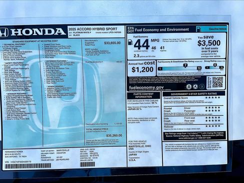 New 2025 Honda Accord Sport image 21