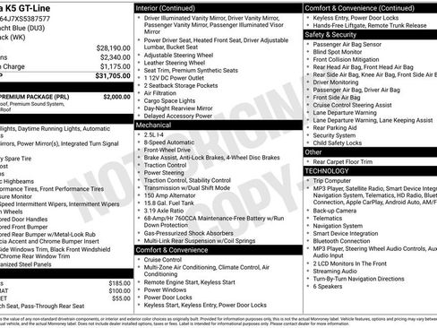 Used 2025 Kia K5 GT-Line w/ GT-Line Premium Package FWD image 2