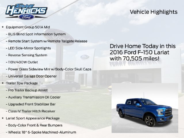Used 2016 Ford F150 Lariat w/ Equipment Group 501A Mid AWD/4WD image 4