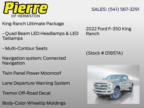 Used 2022 Ford F350 King Ranch w/ Tremor Off-Road Package AWD/4WD image 18