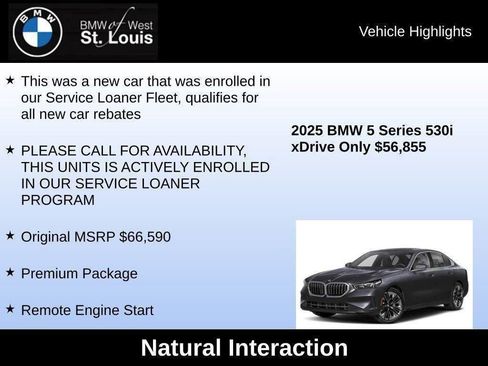 Certified 2025 BMW 530i xDrive w/ Premium Package image 87