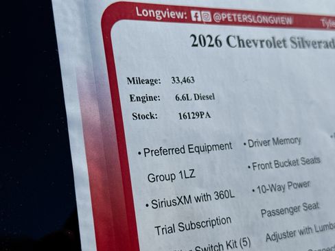 Used 2026 Chevrolet Silverado 3500 LTZ w/ LTZ Convenience Package AWD/4WD image 26