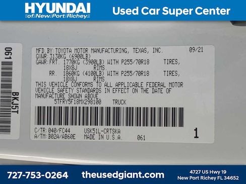 Used 2021 Toyota Tundra SR5 RWD image 36