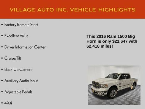 Used 2016 RAM 1500 Big Horn AWD/4WD image 14