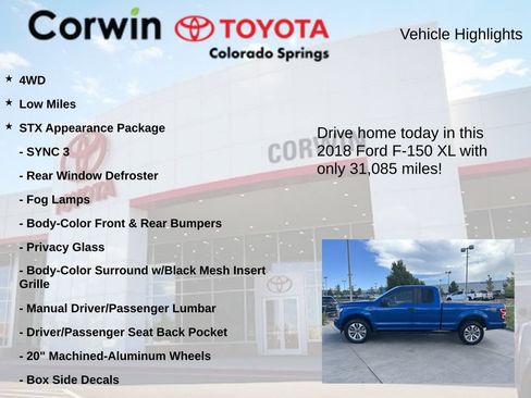 Used 2018 Ford F150 XL w/ Equipment Group 101A Mid AWD/4WD image 7