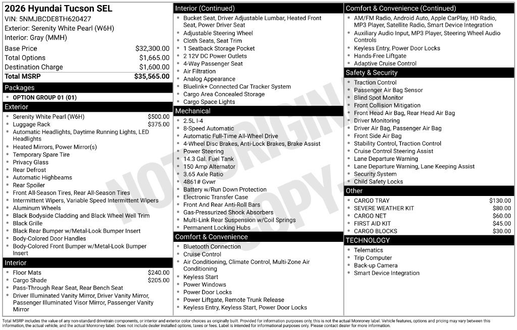 Certified 2026 Hyundai Tucson SEL AWD/4WD image 9
