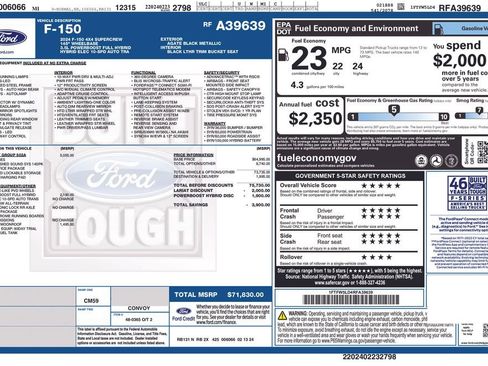 Used 2024 Ford F150 Lariat w/ Equipment Group 502A High image 2