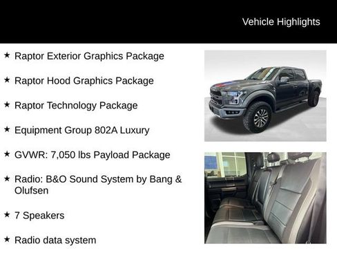 Used 2019 Ford F150 Raptor w/ Equipment Group 802A Luxury image 8