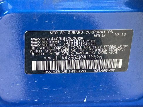 Used 2019 Subaru WRX STI image 17