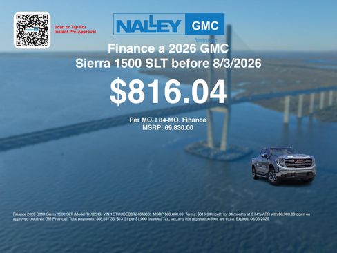 New 2026 GMC Sierra 1500 SLT w/ SLT Premium Plus Package AWD/4WD image 7