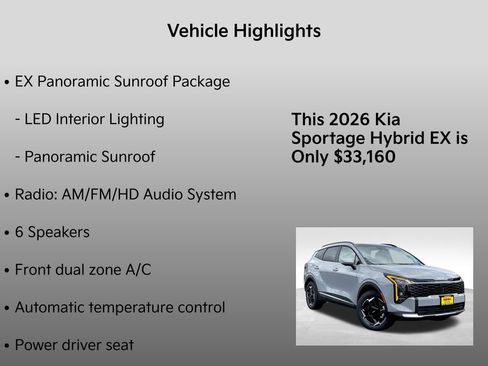 New 2026 Kia Sportage EX w/ EX Panoramic Sunroof Package image 5