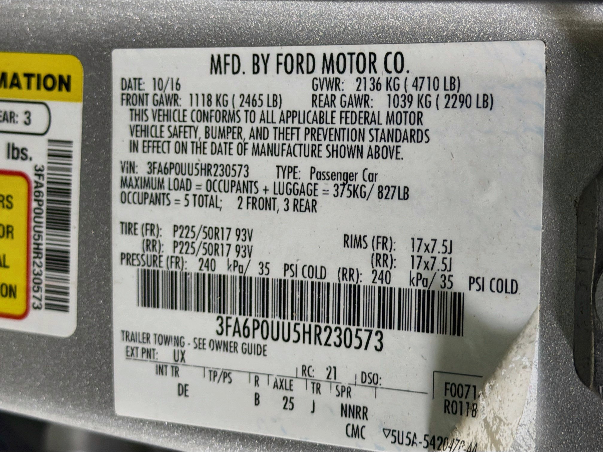 Used 2017 Ford Fusion S FWD image 12