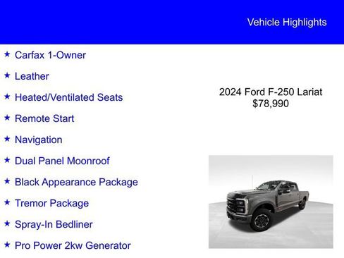 Certified 2024 Ford F250 Lariat w/ Lariat Ultimate Package AWD/4WD image 2