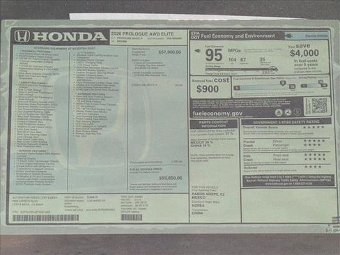 New 2026 Honda Prologue Elite image 18
