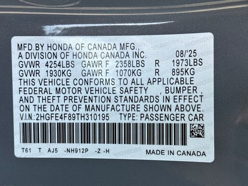 Certified 2026 Honda Civic Sport Touring image 28
