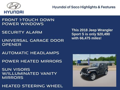 Used 2018 Jeep Wrangler Sport image 16