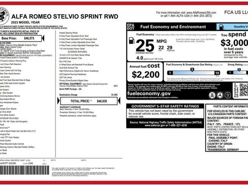Used 2023 Alfa Romeo Stelvio Sprint image 3