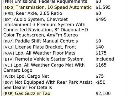 Used 2022 Chevrolet Camaro ZL1 RWD image 4