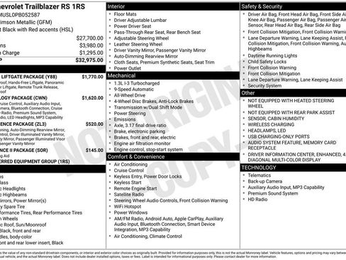 Used 2023 Chevrolet TrailBlazer RS w/ Sun and Liftgate Package image 40