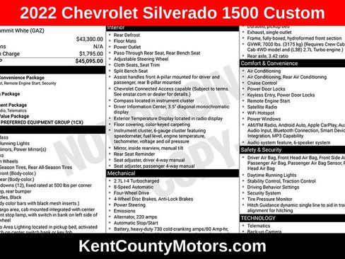 Used 2022 Chevrolet Silverado 1500 Custom AWD/4WD image 1