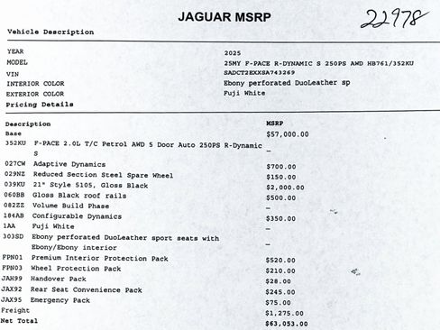 Used 2025 Jaguar F-PACE R-Dynamic S image 2