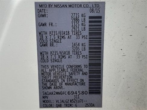 Used 2015 Nissan Pathfinder SL w/ SL Tech Package image 12