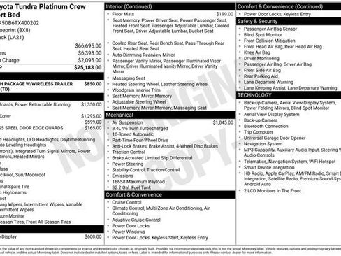 New 2026 Toyota Tundra Platinum AWD/4WD image 7