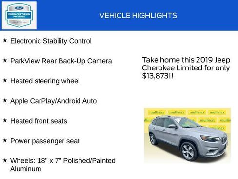Used 2019 Jeep Cherokee Limited AWD/4WD image 19