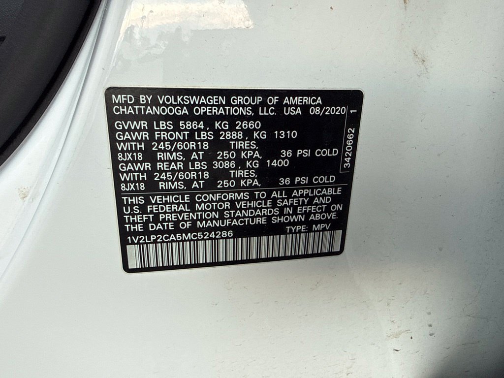 Used 2021 Volkswagen Atlas SE AWD/4WD image 9