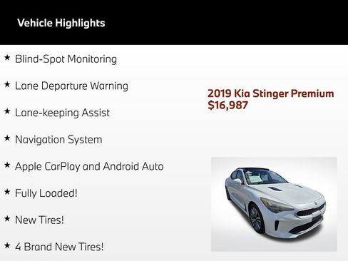 Used 2019 Kia Stinger Premium AWD/4WD image 8