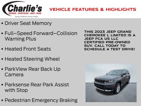 Certified 2023 Jeep Grand Cherokee L Limited image 13