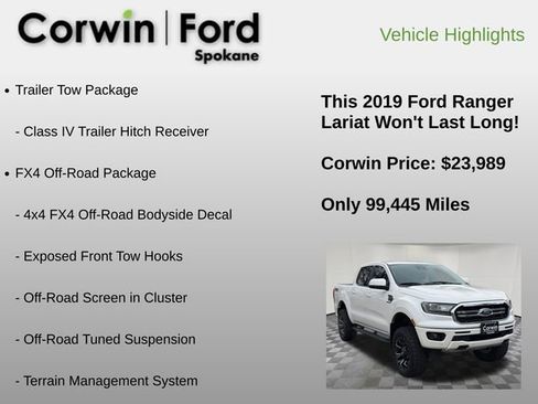 Used 2019 Ford Ranger Lariat w/ FX4 Off-Road Package image 6