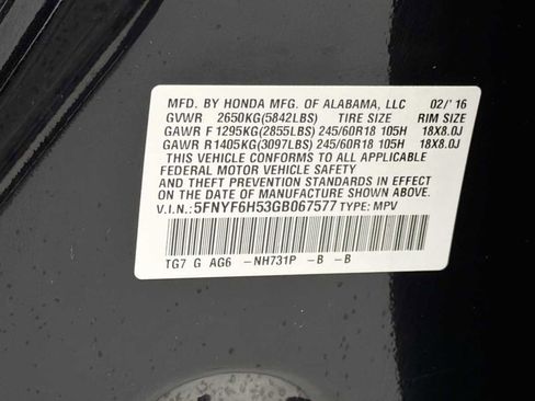 Used 2016 Honda Pilot EX-L image 11