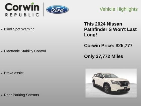 Used 2024 Nissan Pathfinder S image 18