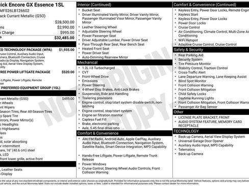 Used 2020 Buick Encore GX Essence w/ Advanced Technology Package FWD image 16