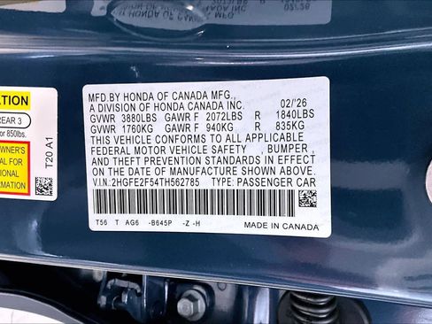 New 2026 Honda Civic Sport image 22