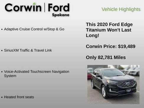 Used 2020 Ford Edge Titanium w/ Equipment Group 301A AWD/4WD image 12